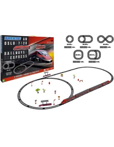 TRENO 39853 PISTA A BATTERIA 1:87 50 PEZZI