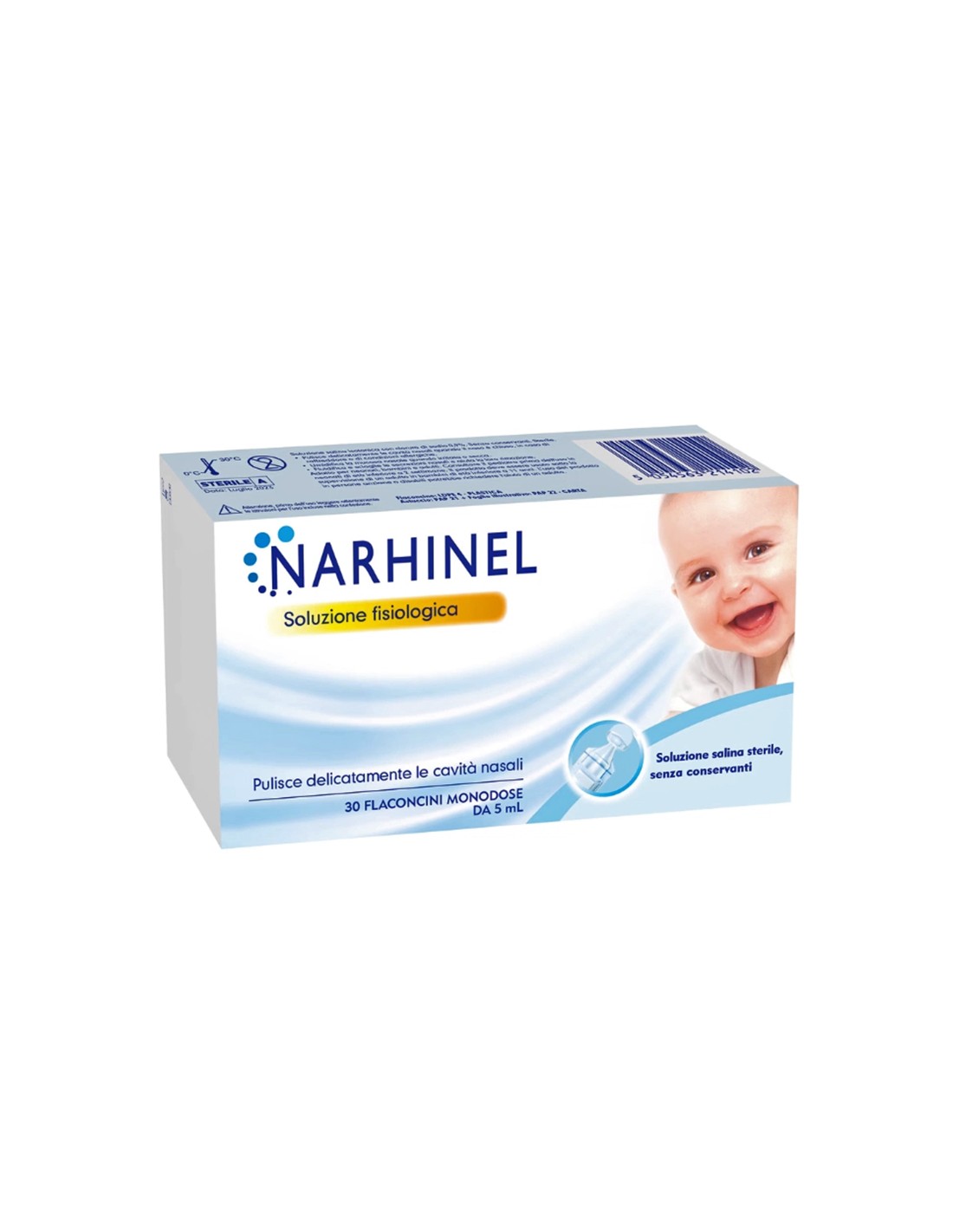 Narhinel Soluzione Fisiologica - 30 Flaconcini Monodose per Lavaggi Nasali | shopincasa.it