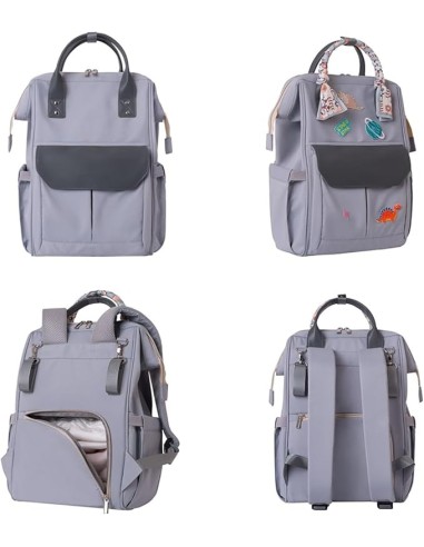 Borsa Fasciatoio Myla Kikkaboo - Grigio, con Adesivo Dino Rimovibile | Shopincasa.it