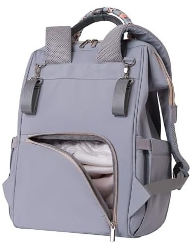 Borsa Fasciatoio Myla Kikkaboo - Grigio, con Adesivo Dino Rimovibile | Shopincasa.it