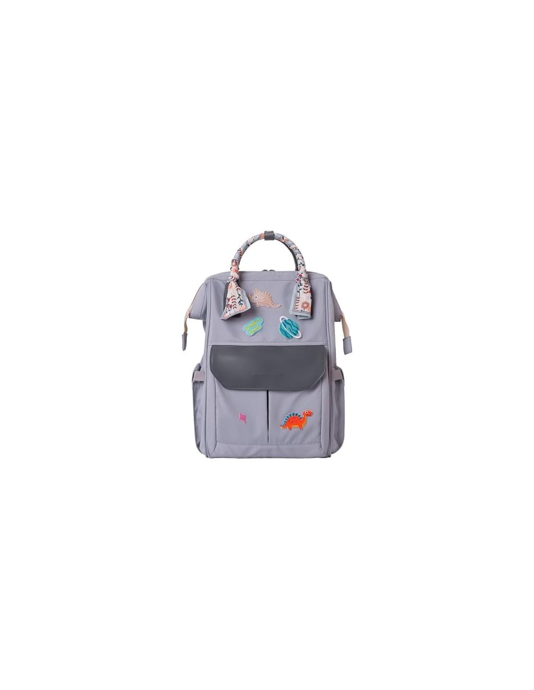 Borsa Fasciatoio Myla Kikkaboo - Grigio, con Adesivo Dino Rimovibile | Shopincasa.it