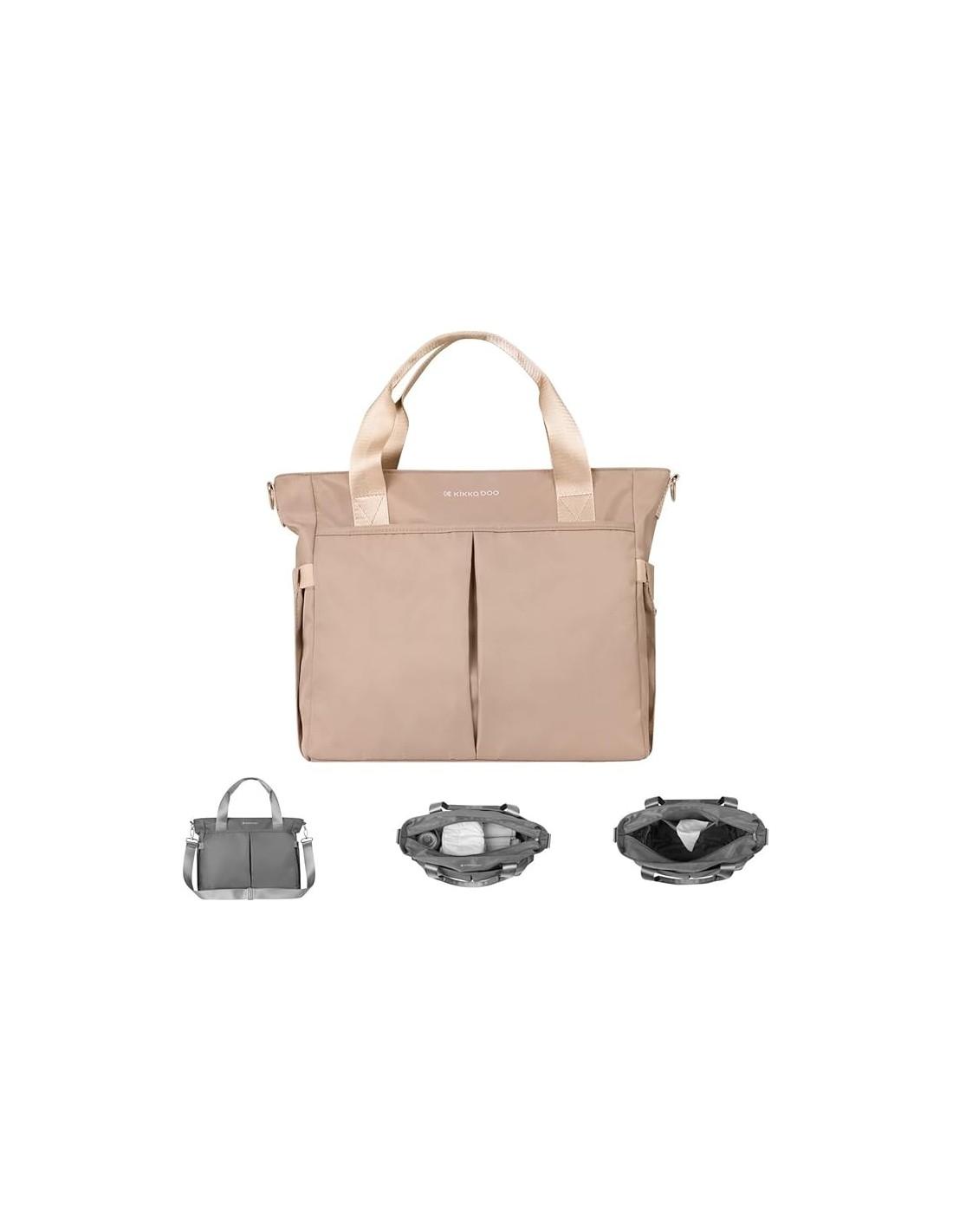 Kikkaboo Borsa per Pannolini Brielle Beige - Impermeabile con Tracolla | ShopInCasa