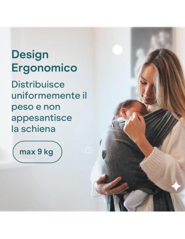 Koala Babycare Fascia Porta Bebè - Marsupio Neonati Unisex Nero | Shop in Casa