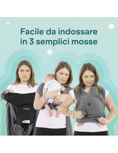 Koala Babycare Fascia Porta Bebè - Marsupio Neonati Unisex Nero | Shop in Casa