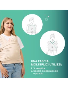 Koala Babycare Cuddle Band 2.0 - Fascia Porta Bebè in Cotone Organico