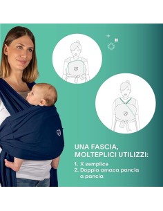 Fascia Porta Bebè Koala Babycare Cuddle Band 2.0 – Resistente e in Cotone Organico su shopincasa.it