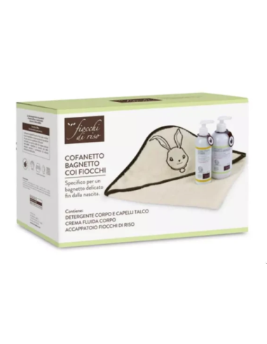 Fiocchi di Riso Cofanetto Bagnetto con Crema Corpo Fluida e Detergente Corpo e Capelli | shopincasa.it