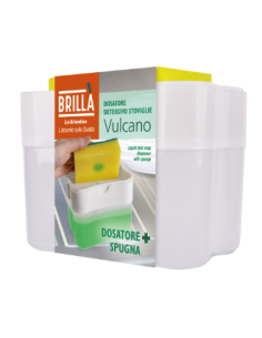 DOSATORE SAPONE PIATTI VULCANO CON SPUGNA