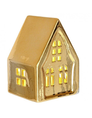 CASETTA 0523098 DICKENS ORO CON LED 6X6X8CM