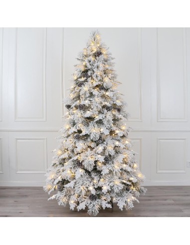 ALBERO DI NATALE CHAMONIX INNEVATO H180CM 220LED