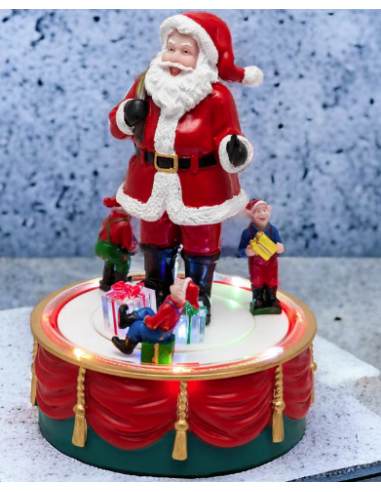 GIOSTRINA 76853 BABBO NATALE CON ELFI 13X19CM