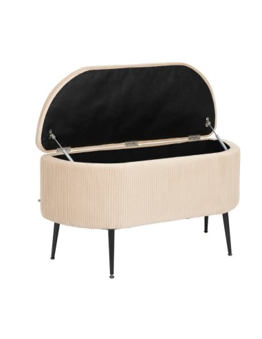 POUF: vendita online Cassapanca Solaro 100x40 cm in Velluto Beige, Elegante e Spaziosa per Arredo Casa in offerta