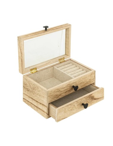 OGGETTISTICA: vendita online Portagioie Paulownia Beige 20x11x12 cm, Elegante e Pratico Organizer in offerta