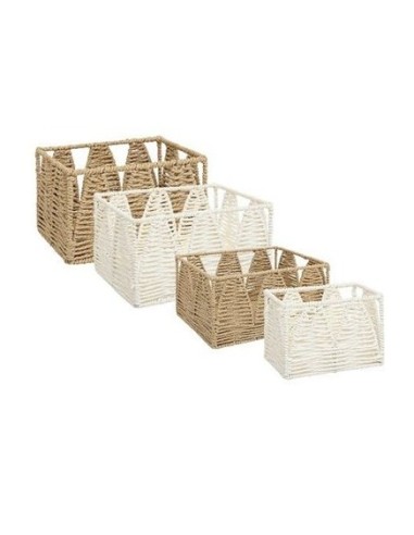 OGGETTISTICA: vendita online Cassetta 1° Misura Soleya 22x15x15cm, Metallo e Carta, Organizer Versatile, Stile Naturale, Cont...