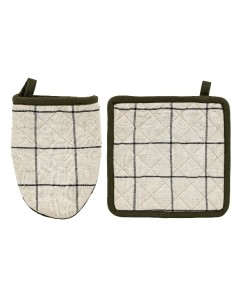 ACCESSORI VARI: vendita online Set Guanto/Presina Helu Cotone Beige, guanto cucina cotone, presina beige, set cucina, accesso...