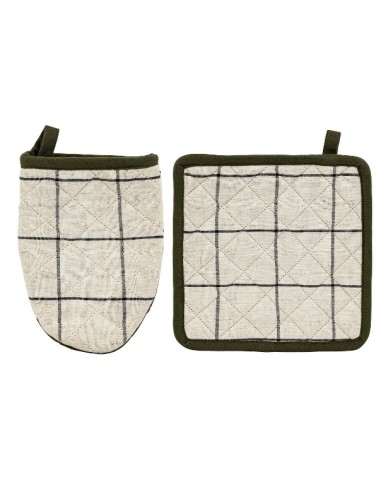 ACCESSORI VARI: vendita online Set Guanto/Presina Helu Cotone Beige, guanto cucina cotone, presina beige, set cucina, accesso...