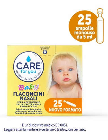 Flaconcini Nasali Baby CARE for you - Lavaggio Nasale per Neonati e Bambini