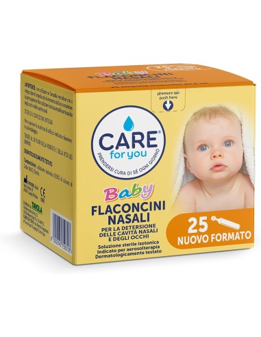 Flaconcini Nasali Baby CARE for you - Lavaggio Nasale per Neonati e Bambini