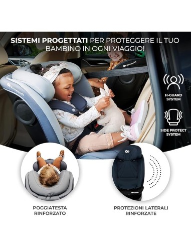 Kinderkraft I-GROW Seggiolino Auto 0-36 kg con Isofix, 360°, Reclinabile - Shopincasa.it