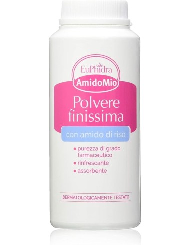 Amidomio Euphidra Polvere Finissima 100g - Cura della Pelle con Amido di Riso