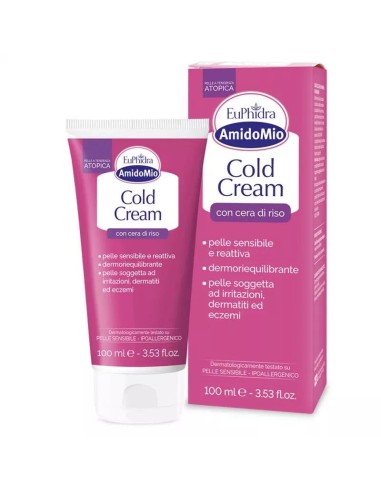 Euphidra AmidoMio Cold Cream 100 ml per Pelle Atopica - Sollievo e Idratazione