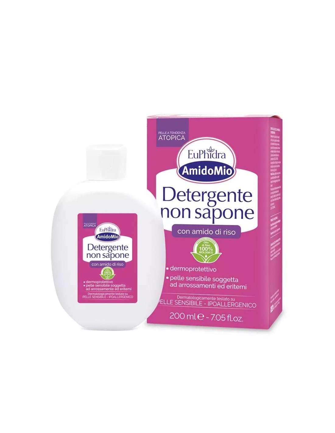 Euphidra AmidoMio Detergente Non Sapone per Bambini 200 ml - Idratazione e Protezione