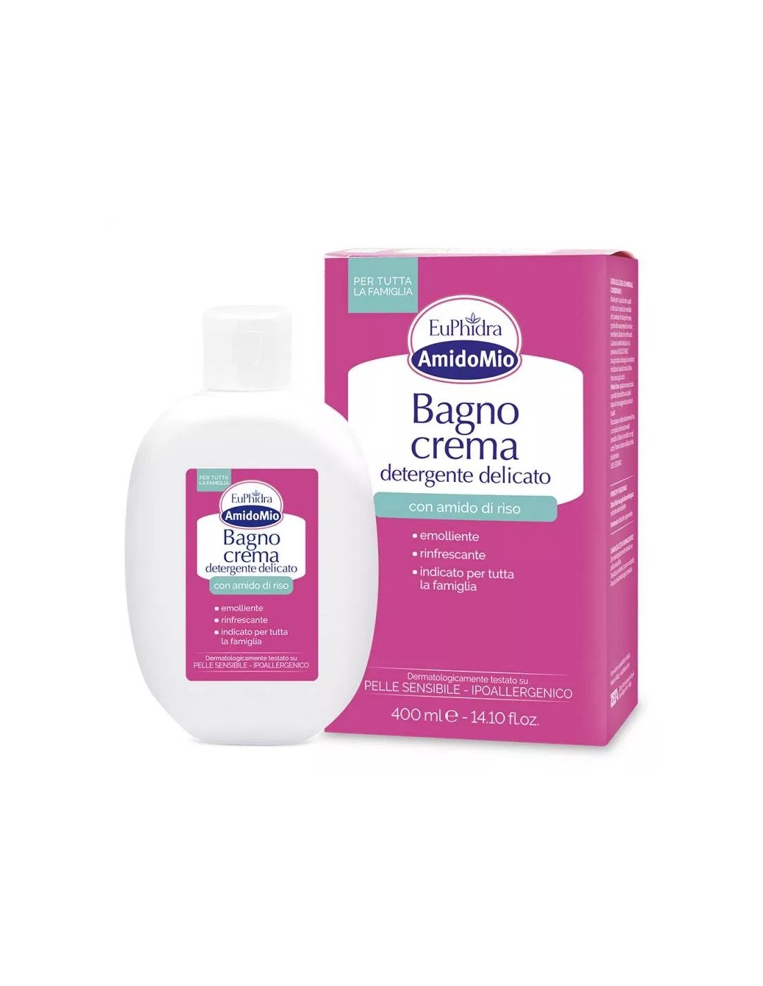 Euphidra AmidoMio Bagno Crema 400 ml - Detergente per Pelle Sensibile | ShopinCasa.it