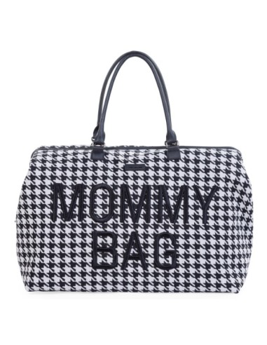 CWMBBPDP MOMMY BAG PIED DE POULE NERA