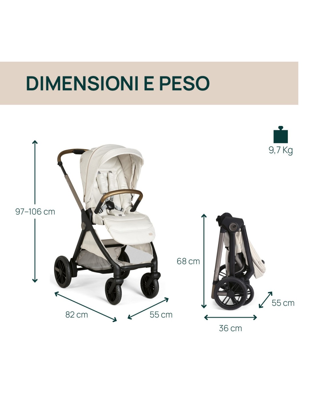 Passeggino Bellagio – Elegante e Pratico con Tecnologia One Touch | Shopincasa.it