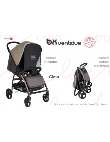 Passeggino Baciuzzi BX22 Cima – Compatto, Traspirante, Accessori Inclusi