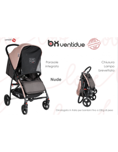 Passeggino Baciuzzi BX 22 Nude – Super Leggero, Traspirante e Full Optional