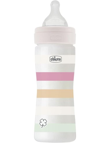 Biberon Chicco Rosa 250ml 2M+ con Valvola Anti-Colica