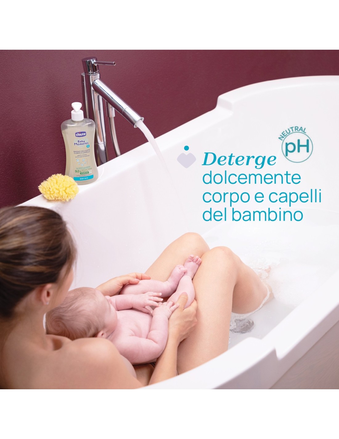 Bagno Delicato Corpo e Capelli Baby Moments Chicco – Formula Naturale e Lenitiva