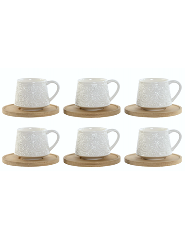 SET 6TZ CAFFE PC217583 90ML PIATTINO BAMBOO