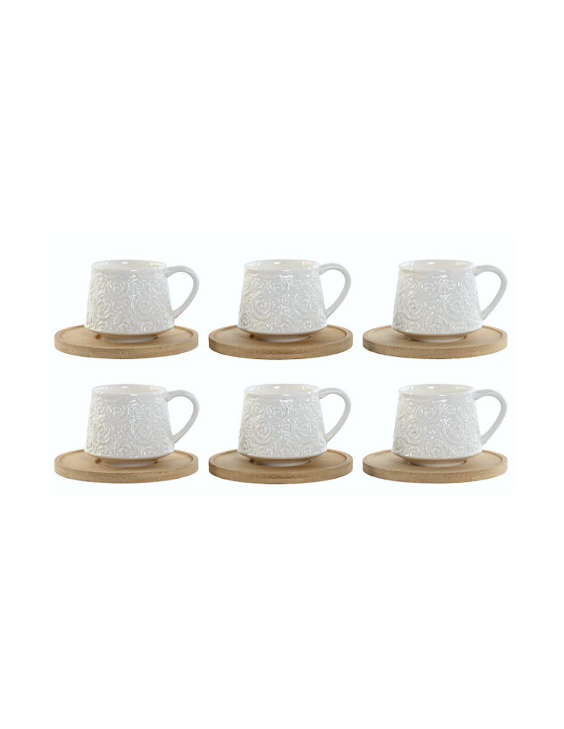 SET 6TZ CAFFE PC217583 90ML PIATTINO BAMBOO