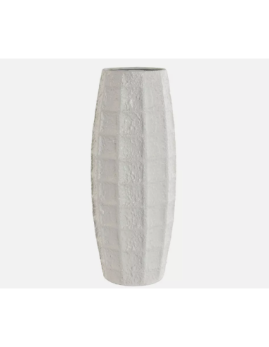 VASO JR217435 METALLO 17X17X42CM BIANCO