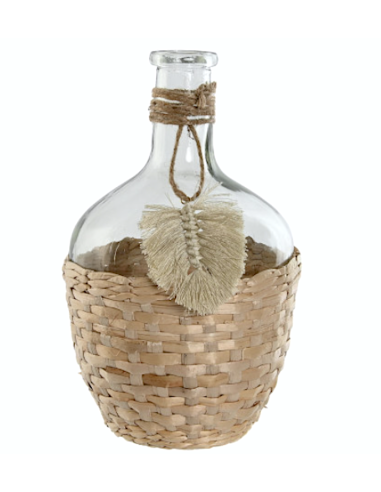 VASO JR217578 VETRO/FIBRA 19X19X30CM NATURALE