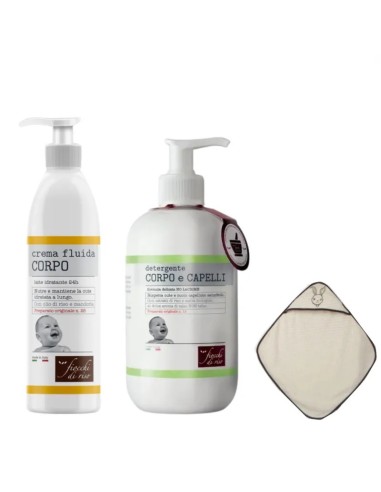 Fiocchi di Riso Cofanetto Bagnetto con Crema Corpo Fluida e Detergente Corpo e Capelli | shopincasa.it