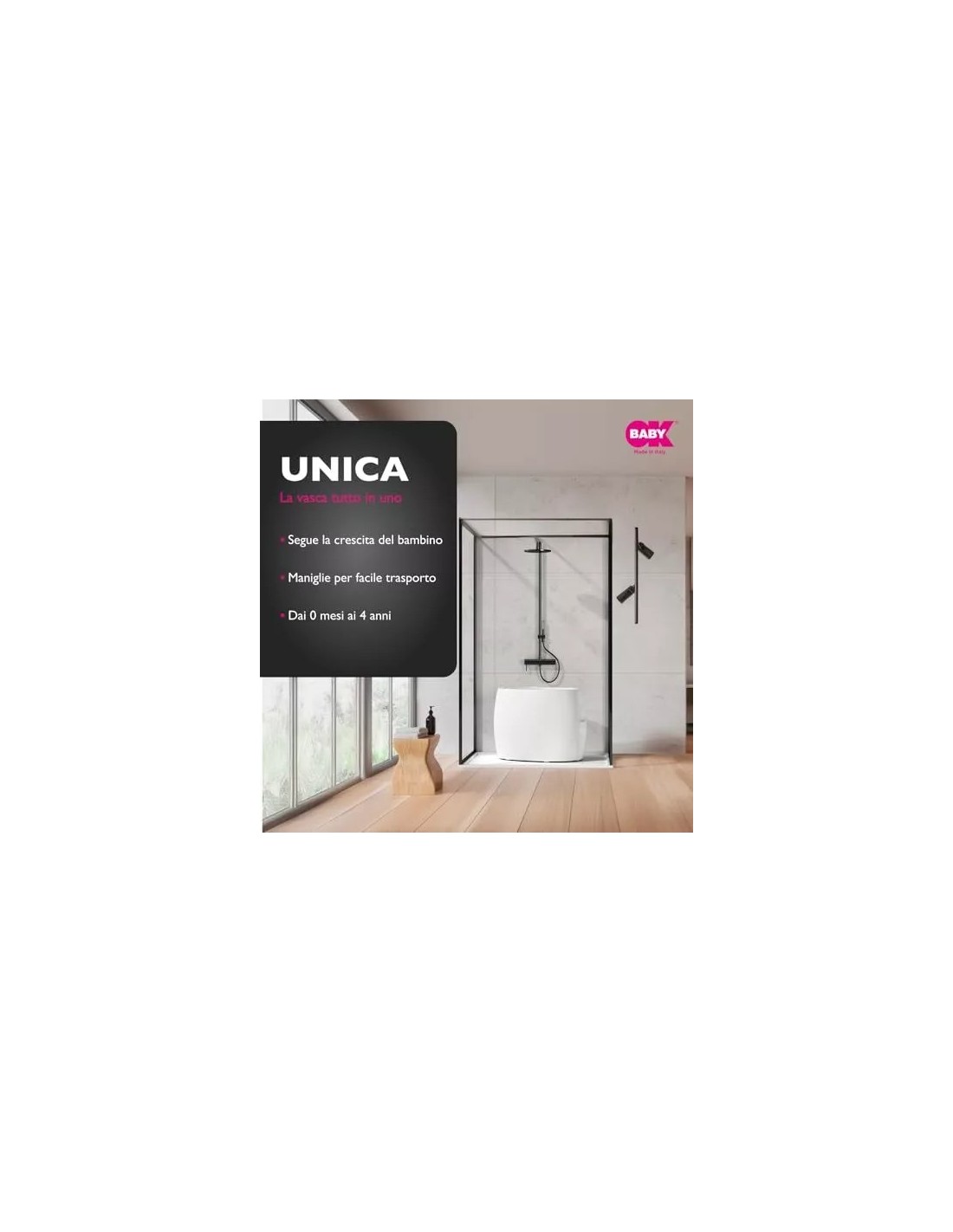 OKBABY Unica - Vasca da Bagno 0-4 Anni con Doppio Utilizzo | ShopinCasa.it