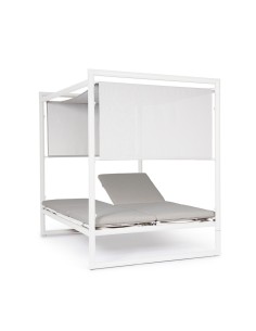 LETTINI E SDRAIO: vendita online Daybed Konnor Bianco CX21, struttura in alluminio, lettini reclinabili, cuscini idrorepellen...