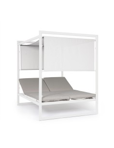 LETTINI E SDRAIO: vendita online Daybed Konnor Bianco CX21, struttura in alluminio, lettini reclinabili, cuscini idrorepellen...