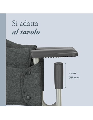 Inglesina Fast Seggiolino da Tavolo Pieghevole Charcoal Grey