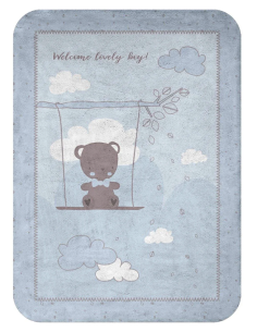 Copertina Super Morbida KikkaBoo Dream Big Blue | 80x110 cm - Shopincasa.it