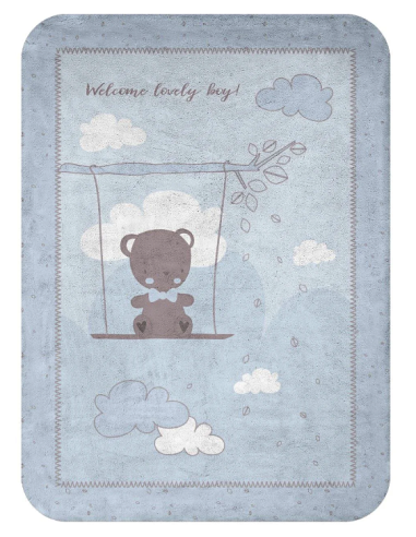 Copertina Super Morbida KikkaBoo Dream Big Blue | 80x110 cm - Shopincasa.it