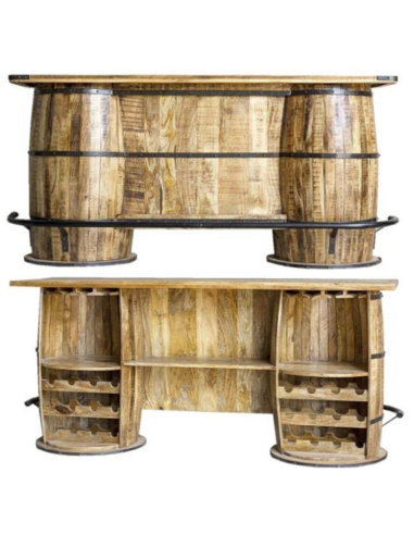 MOBILE BAR MB215092 MANGO/METALLO 180X60X100CM