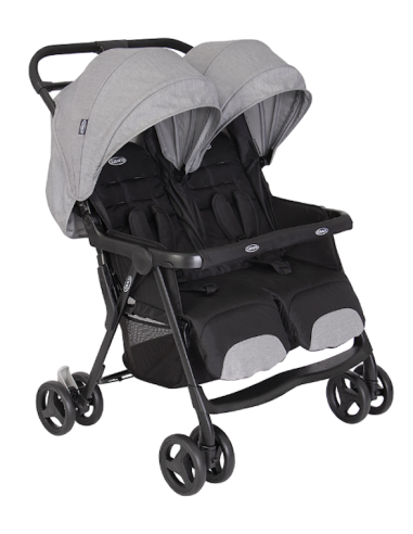 Graco DuoRider Steeple Grey | Passeggino Gemellare Leggero - Shopincasa.it