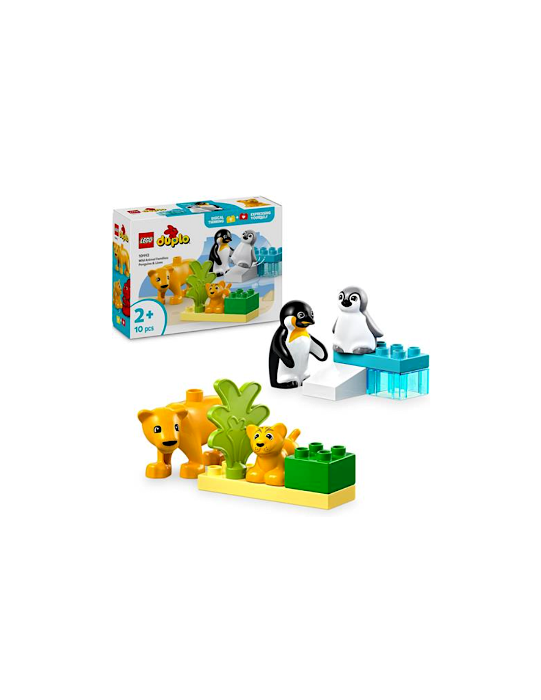 GIOCATTOLO PUBBLICIZZATO: vendita online DUPLO 10442 FAMIGLIE ANIMALI:PINGUINI E LEONI in offerta