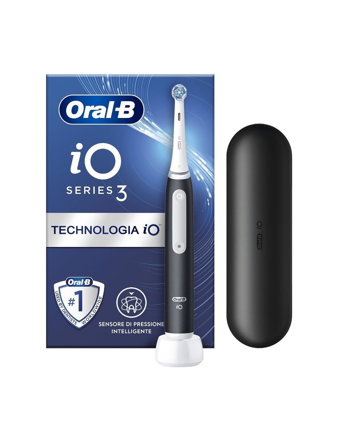 SPAZZOLINO ORALB IO3 C/TRAVEL BLACK BRAUN