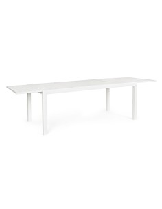 TAVOLI: vendita online Tavolo Hilde Bianco, alluminio verniciato, gambe da assemblare, tavolo allungabile 200/300x100 cm in o...