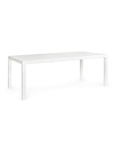 TAVOLI: vendita online Tavolo Hilde Bianco, alluminio verniciato, gambe da assemblare, tavolo allungabile 200/300x100 cm in o...